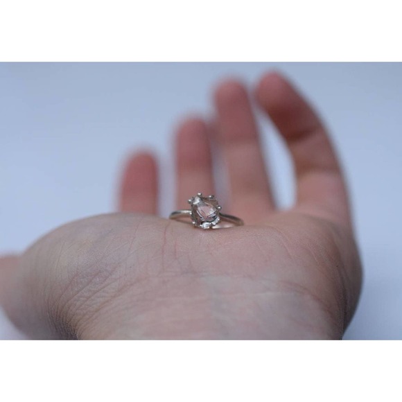 Handmade Engagement Ring Rough Natural Uncut Ring Raw Gemstone Raw Quartz - Picture 3 of 7